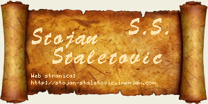 Stojan Staletović vizit kartica